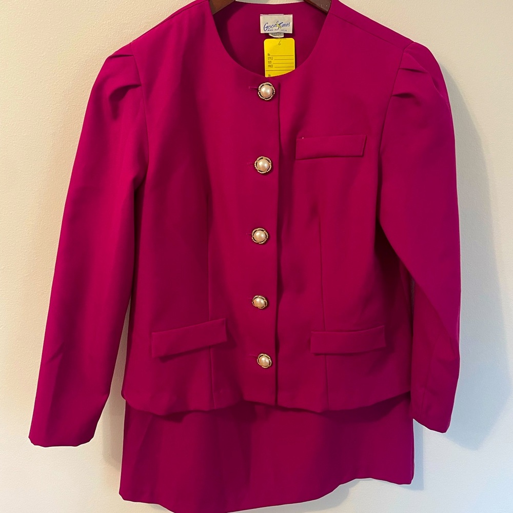 “Good times” Size 12 blazer 2 peice vintage suit in purple color